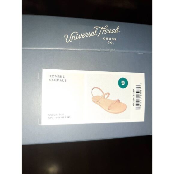 New Size 9 Universal Thread Tan Tommie Ankle Strap Flat Sandals Summer Shoes NWT - Picture 5 of 5